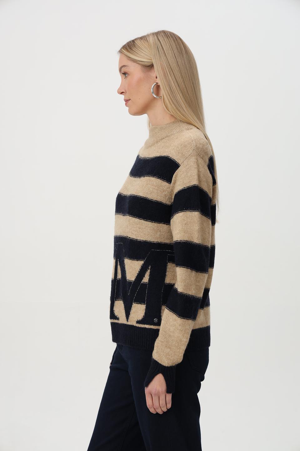 Пуловер Monari в полоску с логотипом