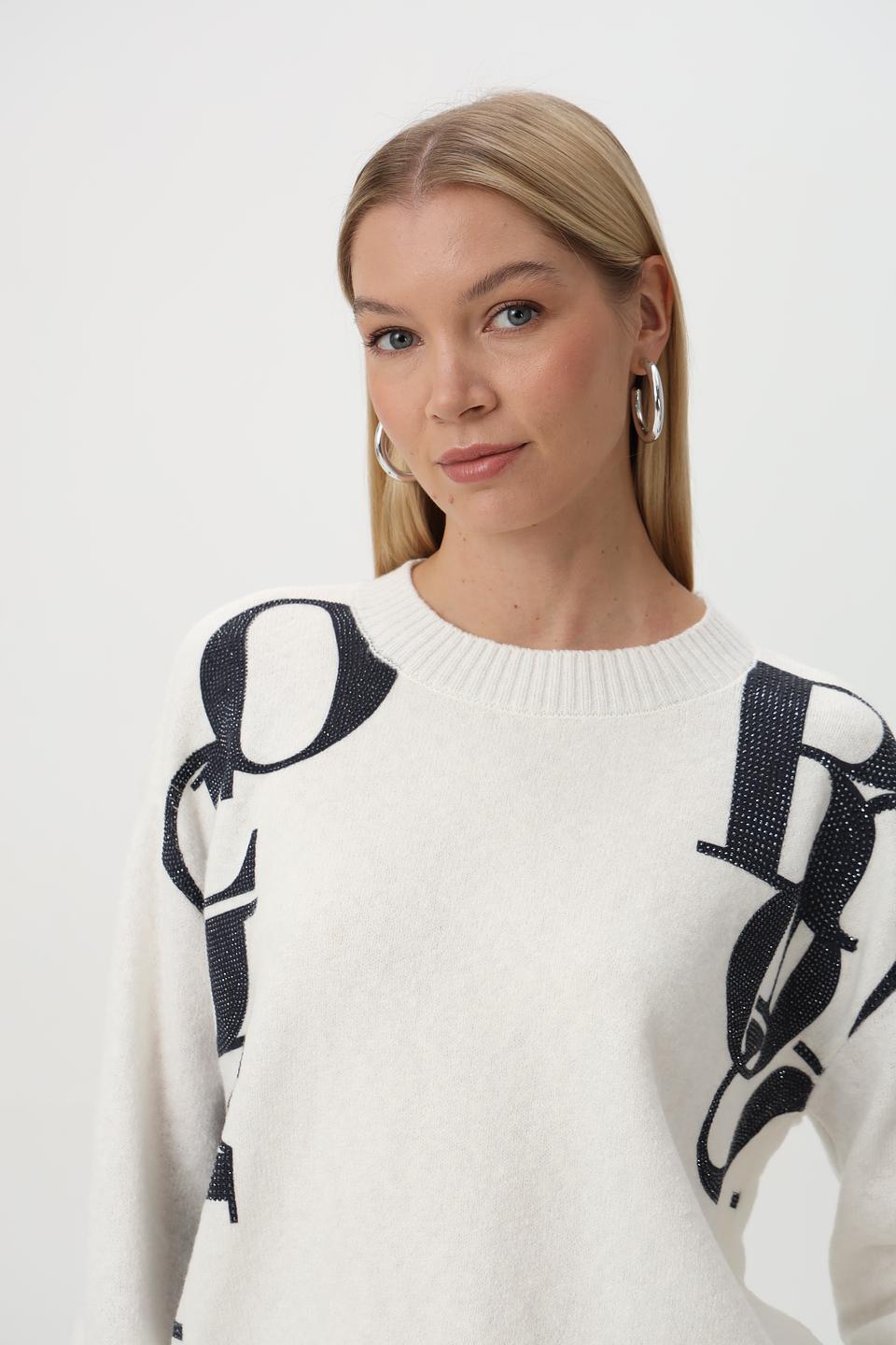 Джемпер Monari с принтом губ