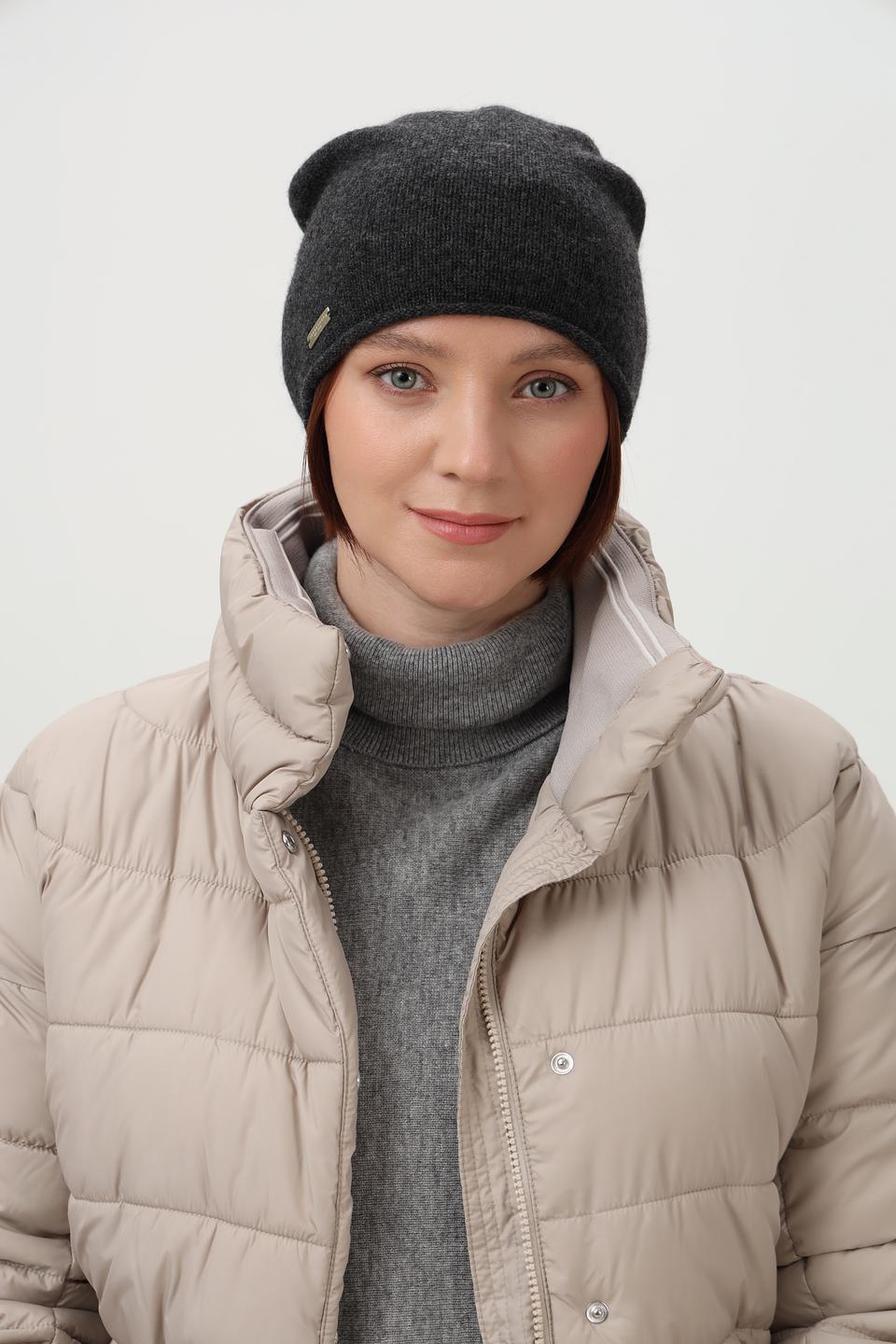 Шапка Seeberger кашемир графит