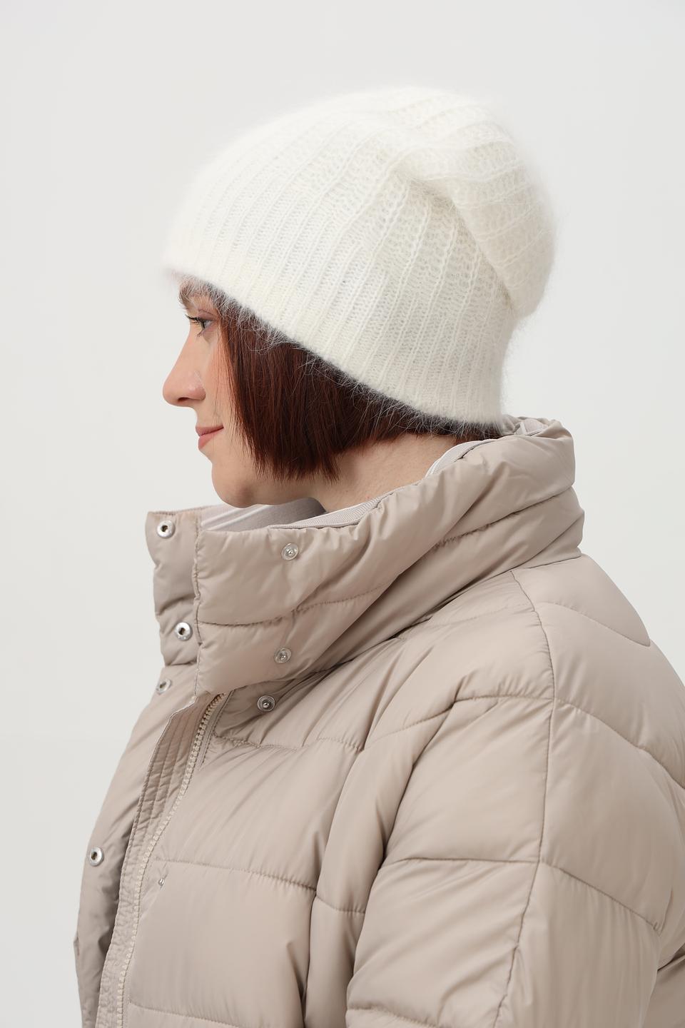 Шапка Seeberger вязаная белая