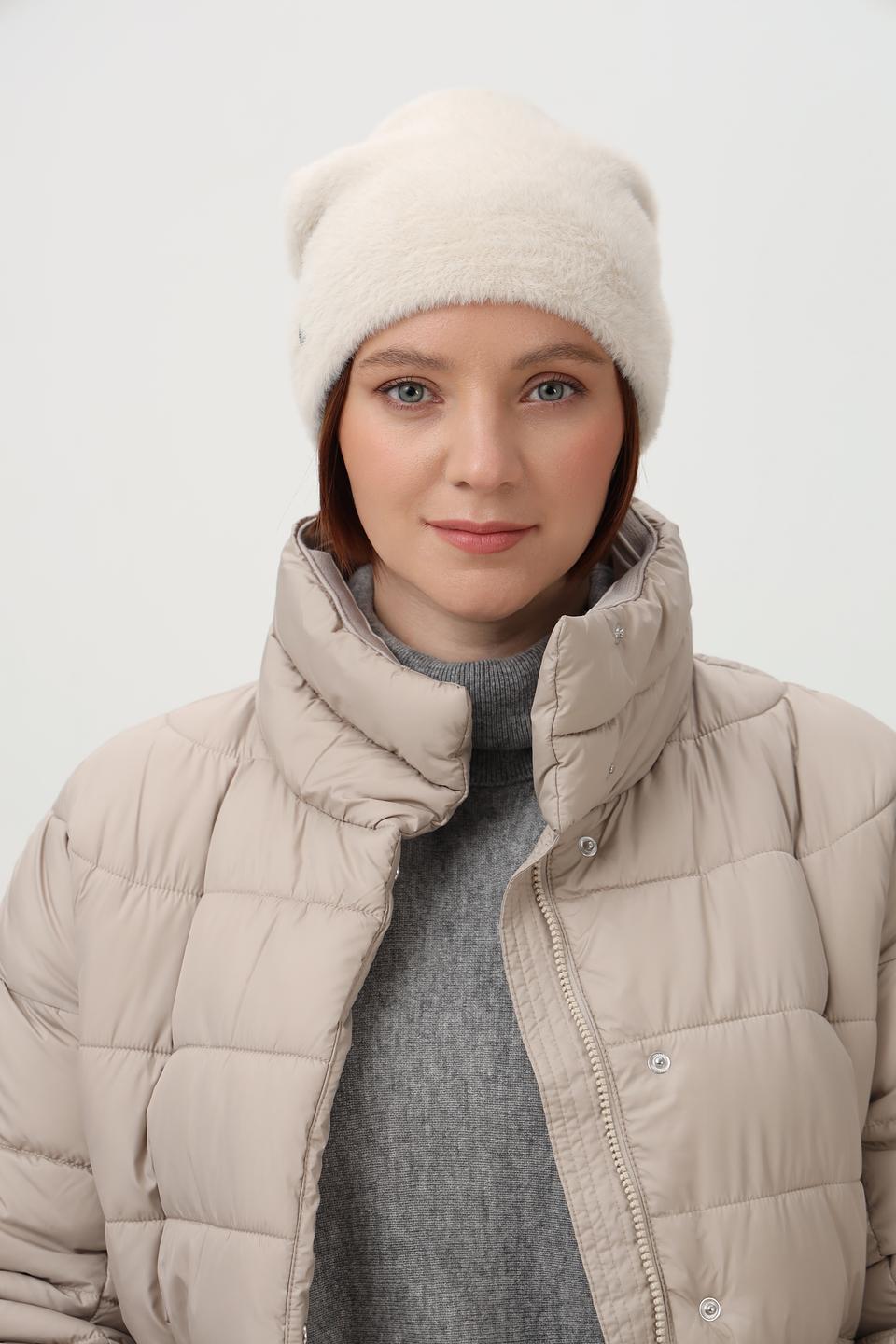 Шапка Loevenich вязаная бежевая