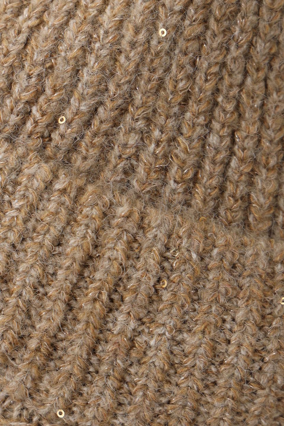 Шапка Loevenich вязаная бежевая