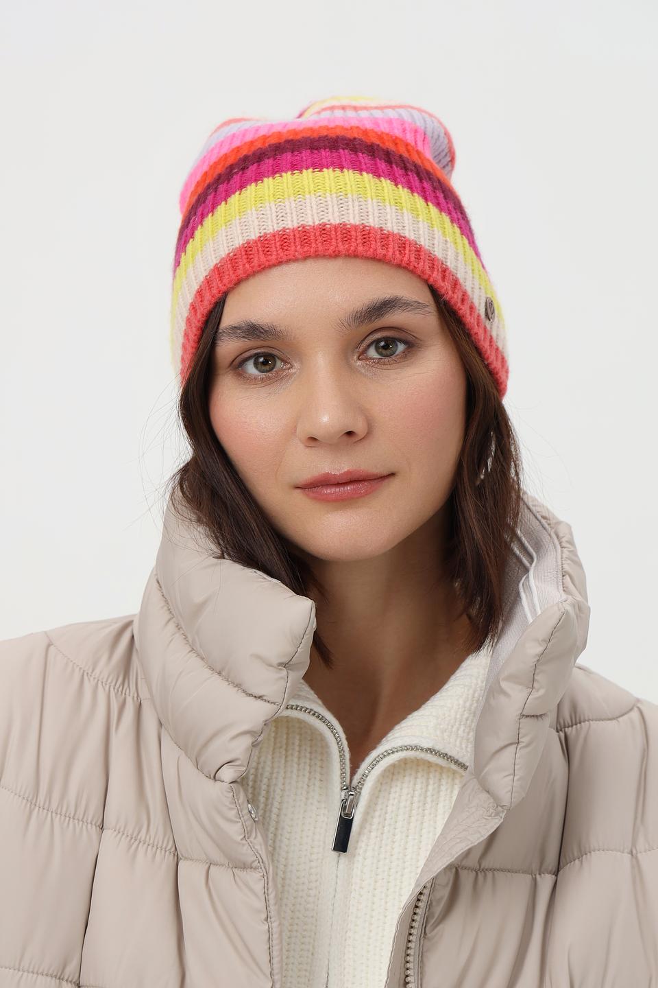 Шапка Fraas разноцветная в полоску
