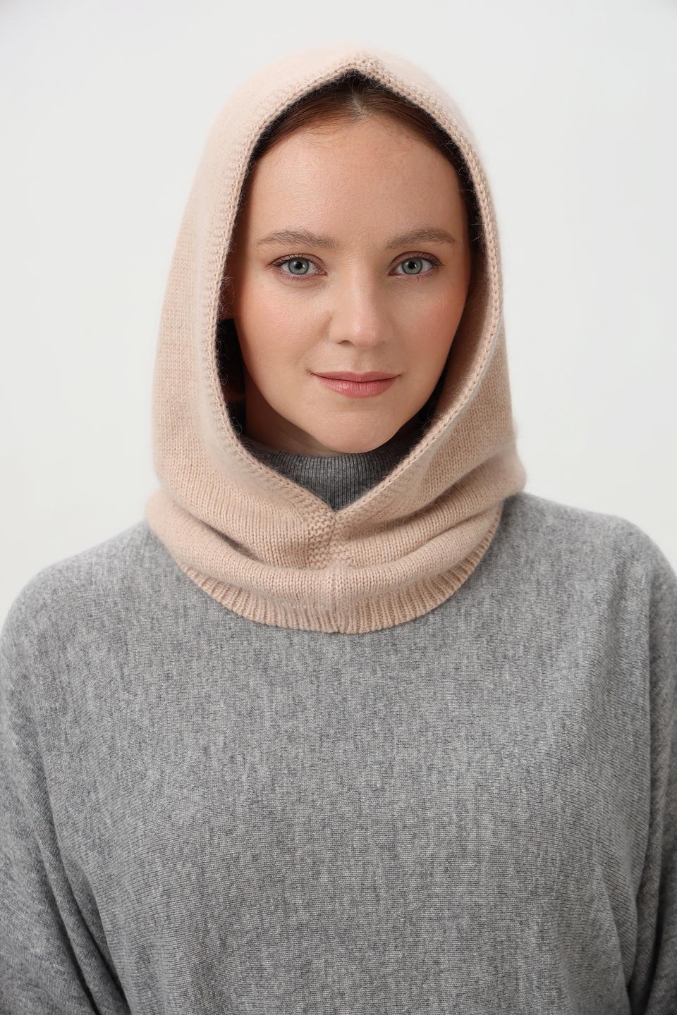 Шапка-капюшон Julia Florenzi бежевая