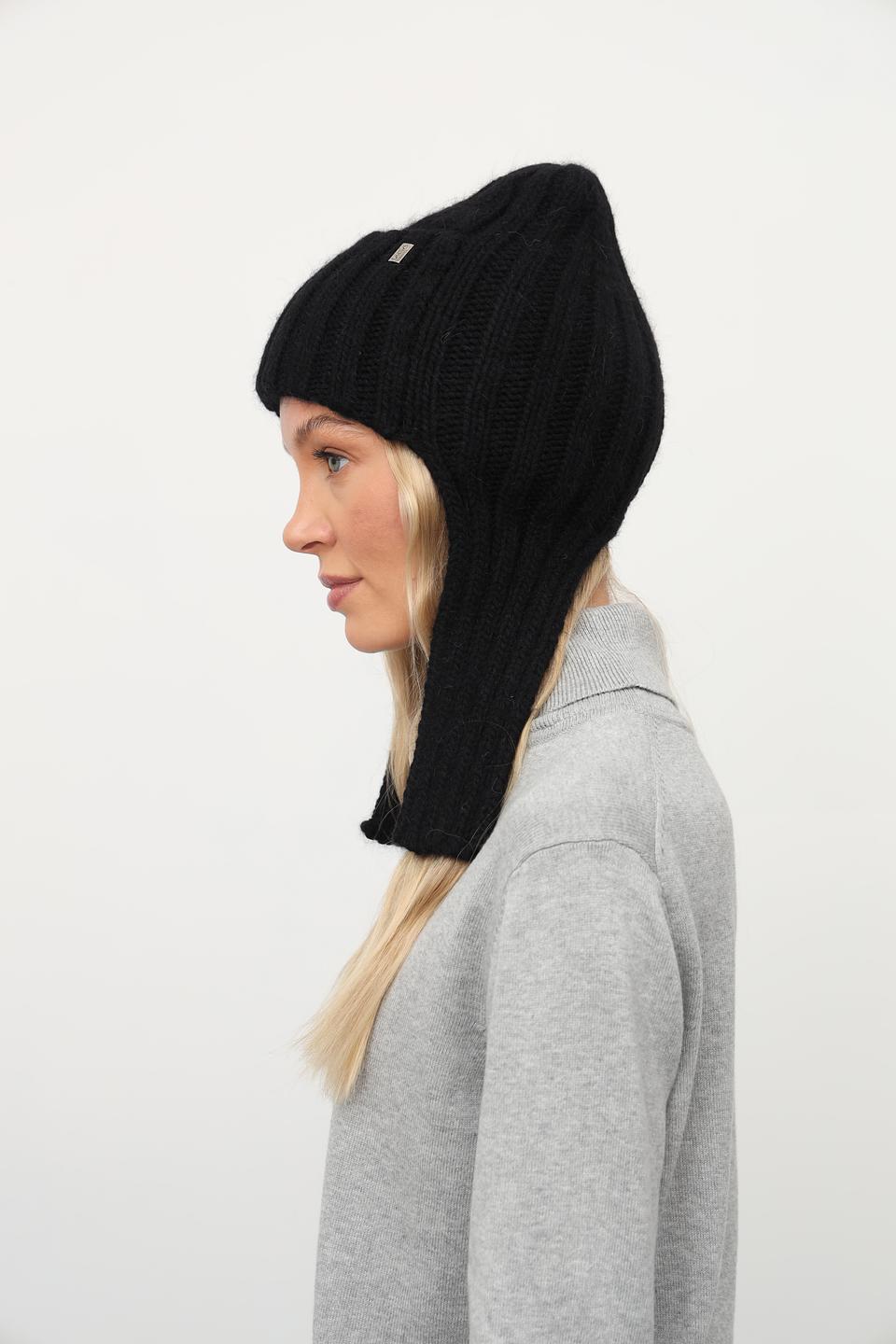 Шапка с ушами Julia Florenzi черная