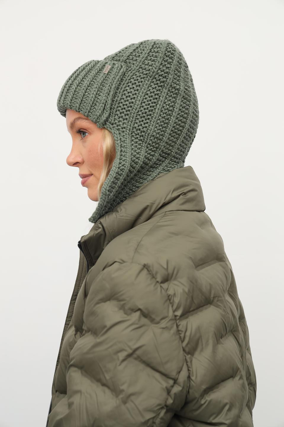 Шапка с ушами Julia Florenzi оливковая