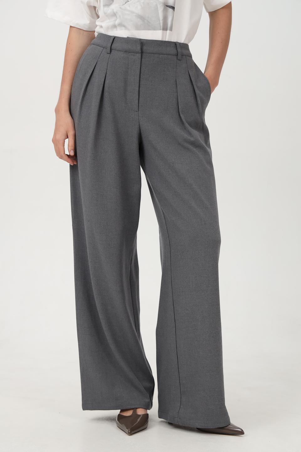 Брюки Lecomte клёш серые