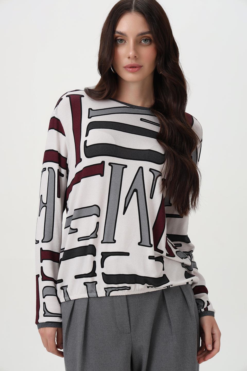 Пуловер Lecomte с графичным принтом