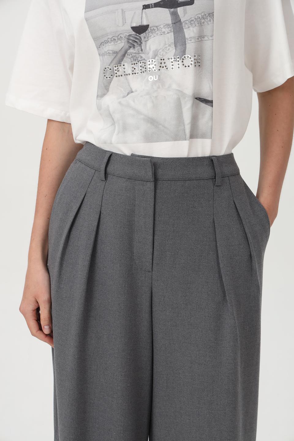 Брюки Lecomte клёш серые