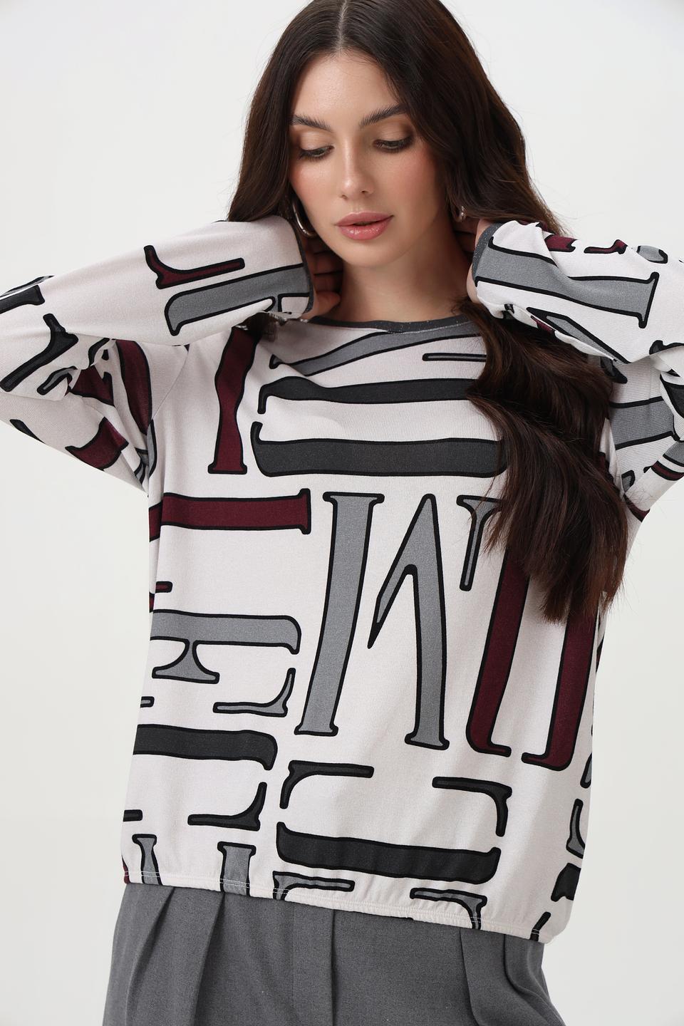 Пуловер Lecomte с графичным принтом