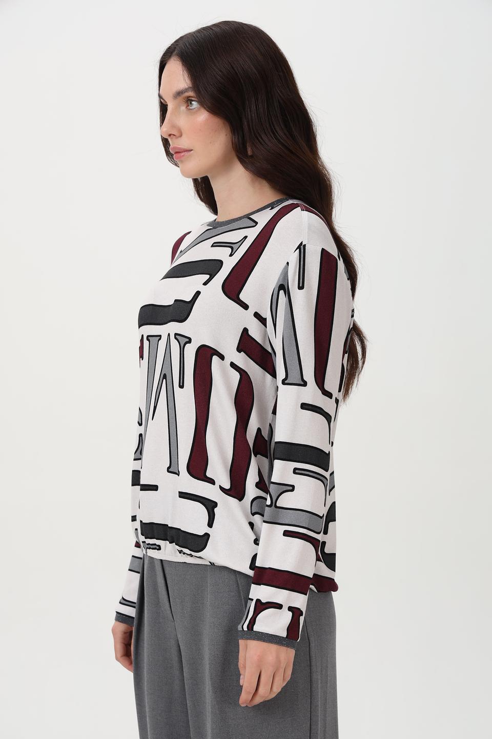 Пуловер Lecomte с графичным принтом