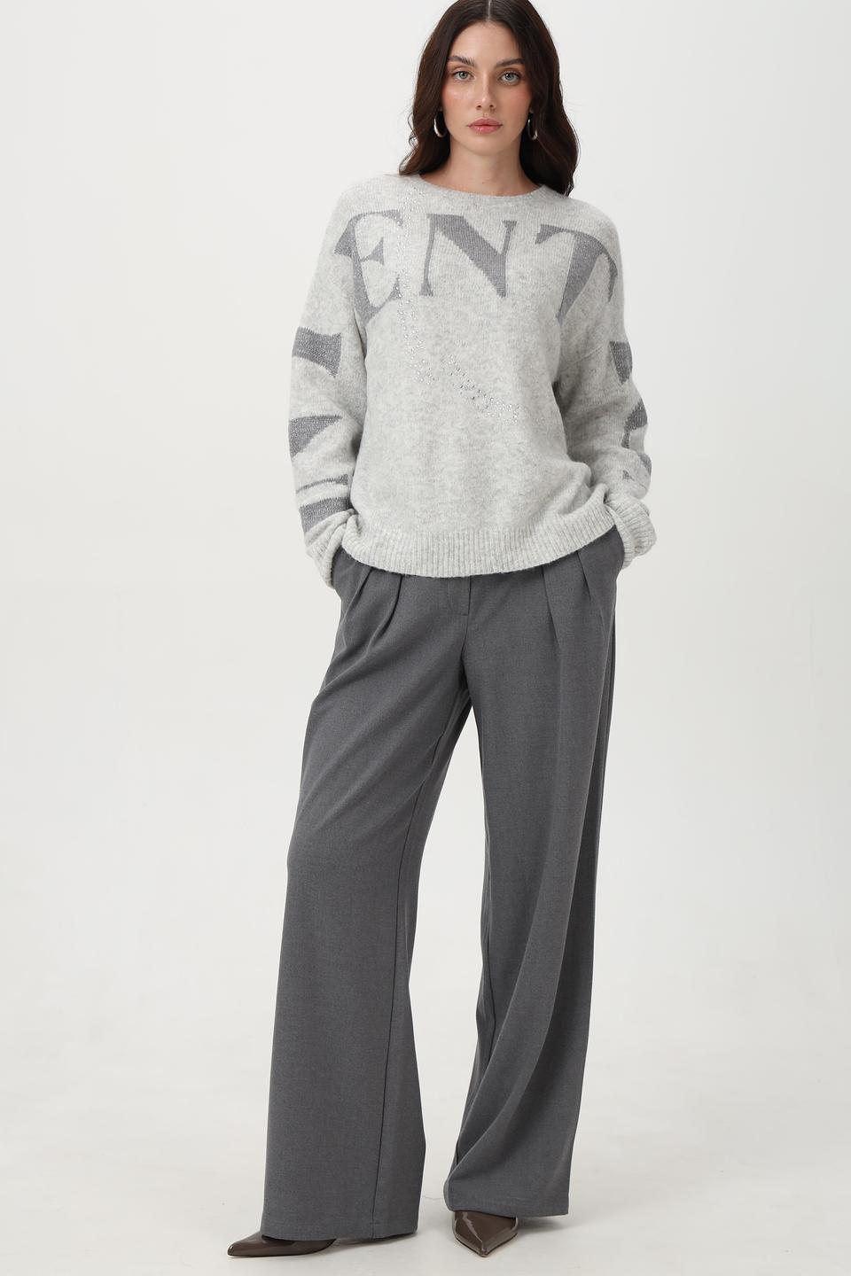 Пуловер Lecomte с надписью