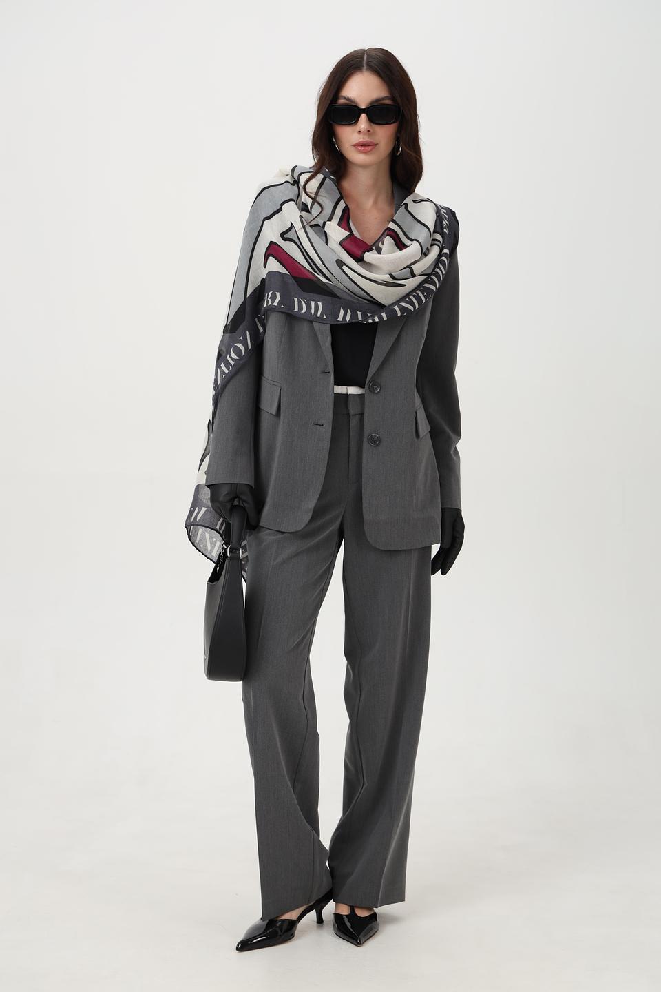 Шарф Lecomte с абстрактным рисунком