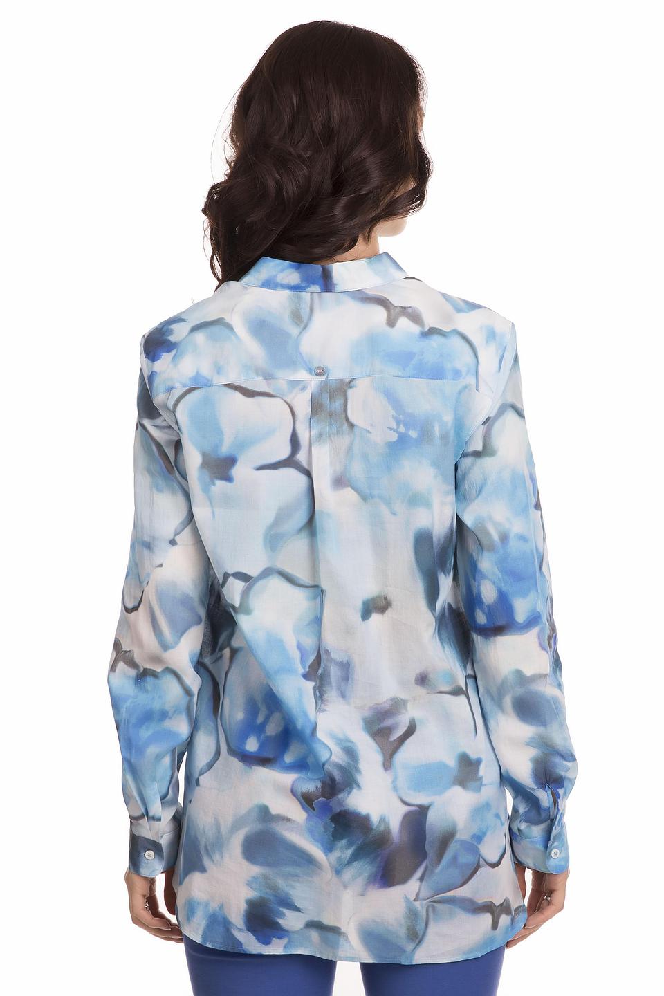 Блуза Brax голубого цвета с цветочным принтом