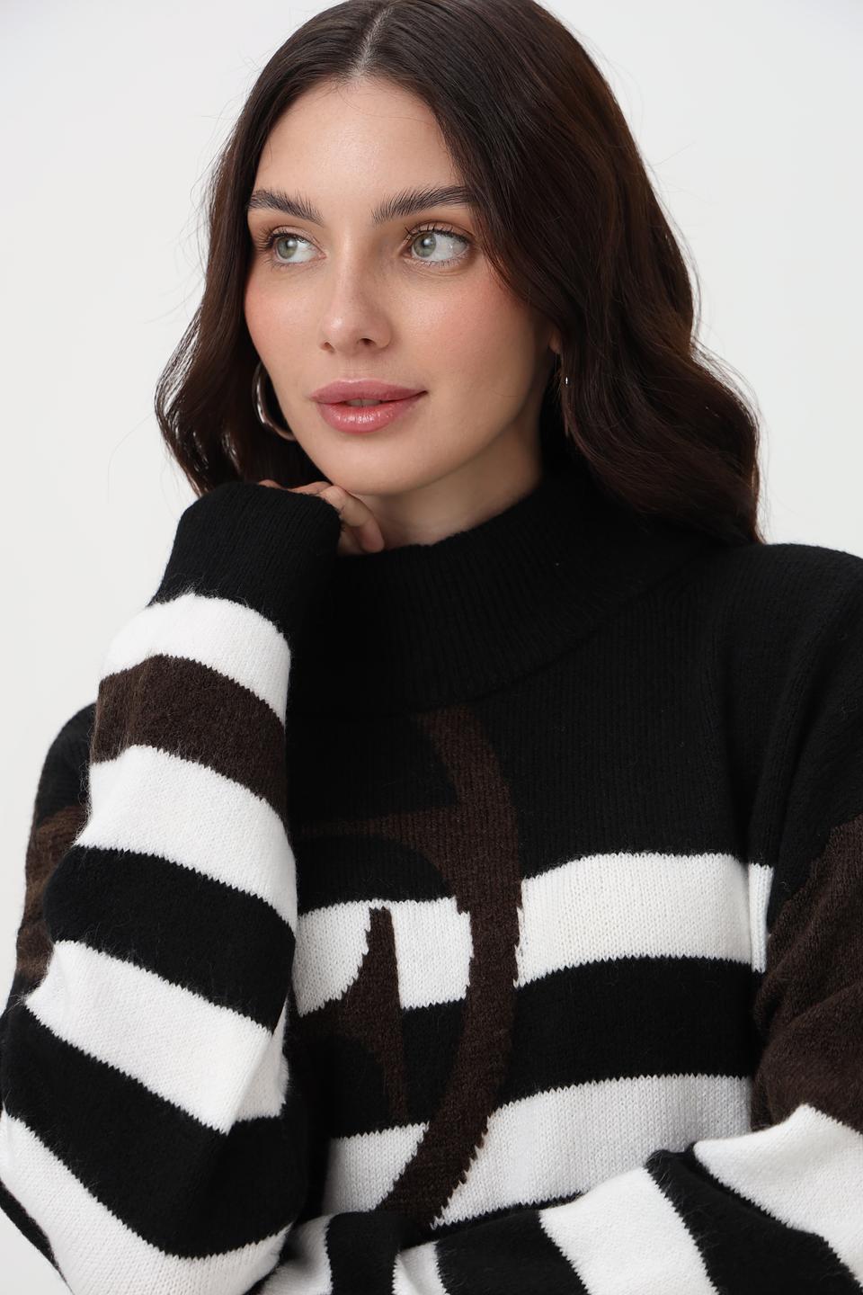 Пуловер Monari в полоску