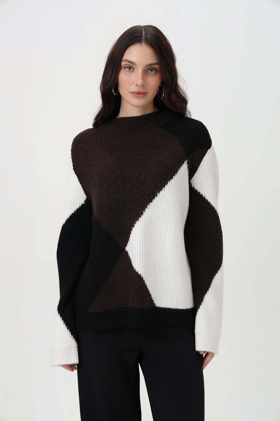 Пуловер Monari с геометрическим узором