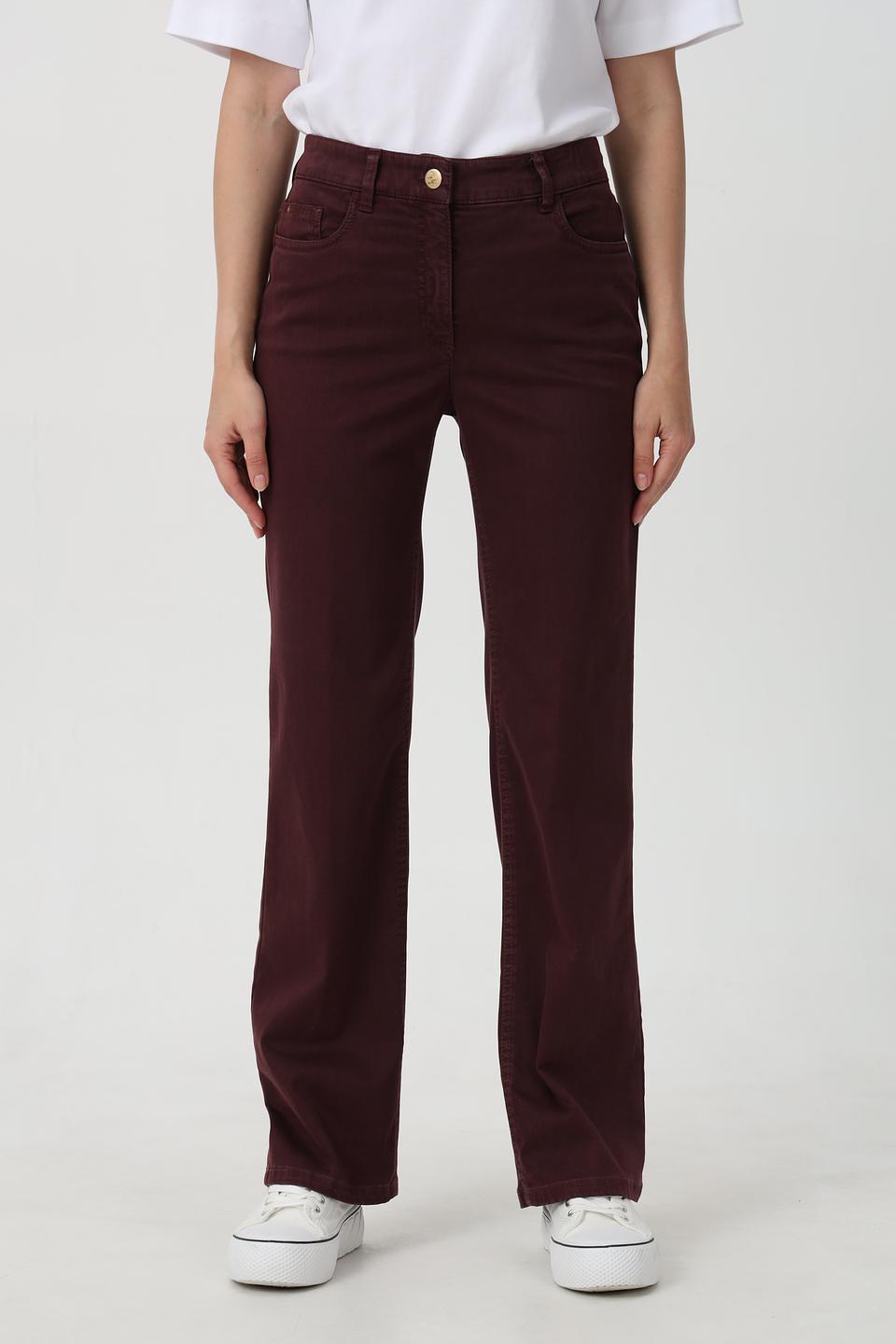 Джинсы ZRS бордовые прямые