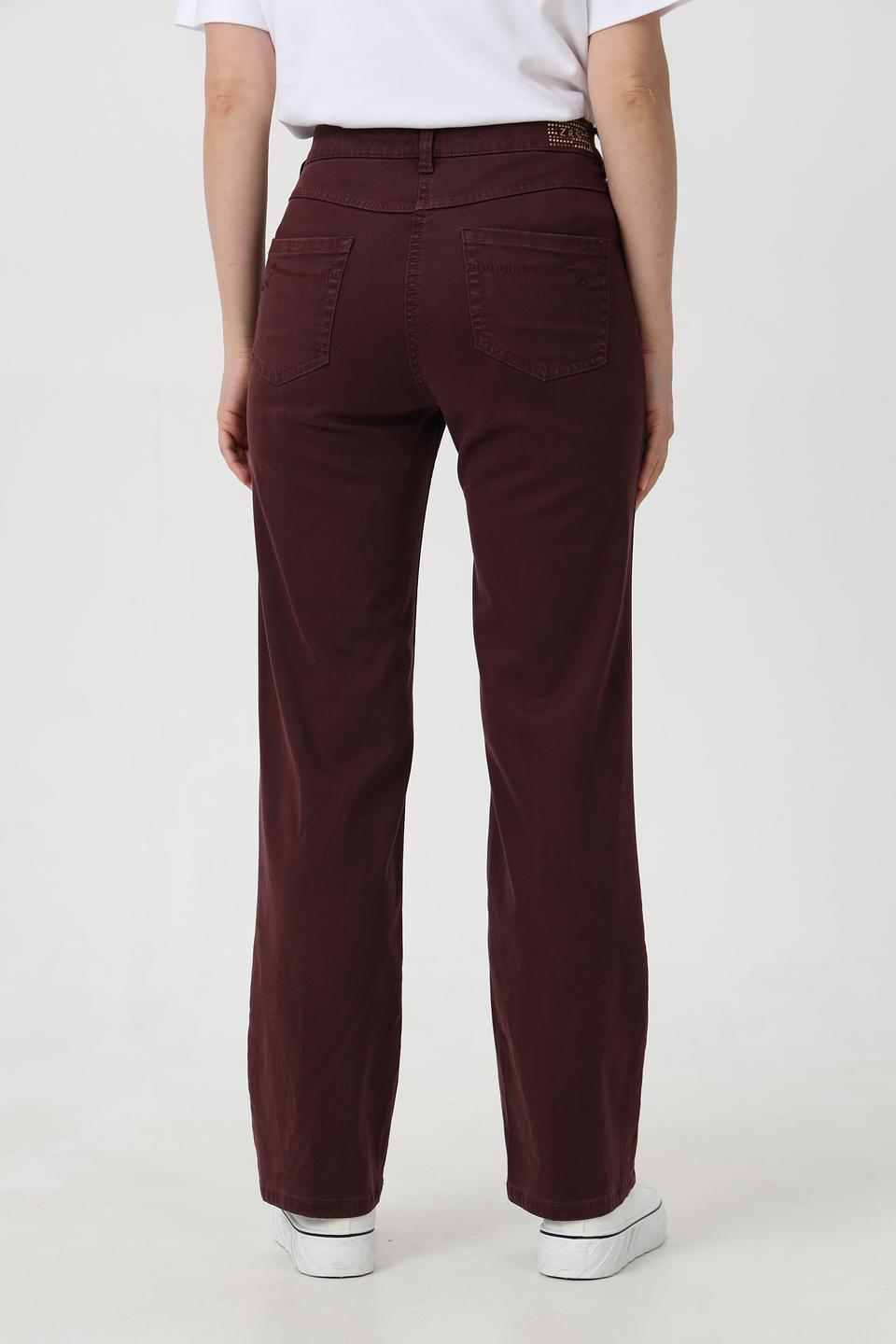Джинсы ZRS бордовые прямые