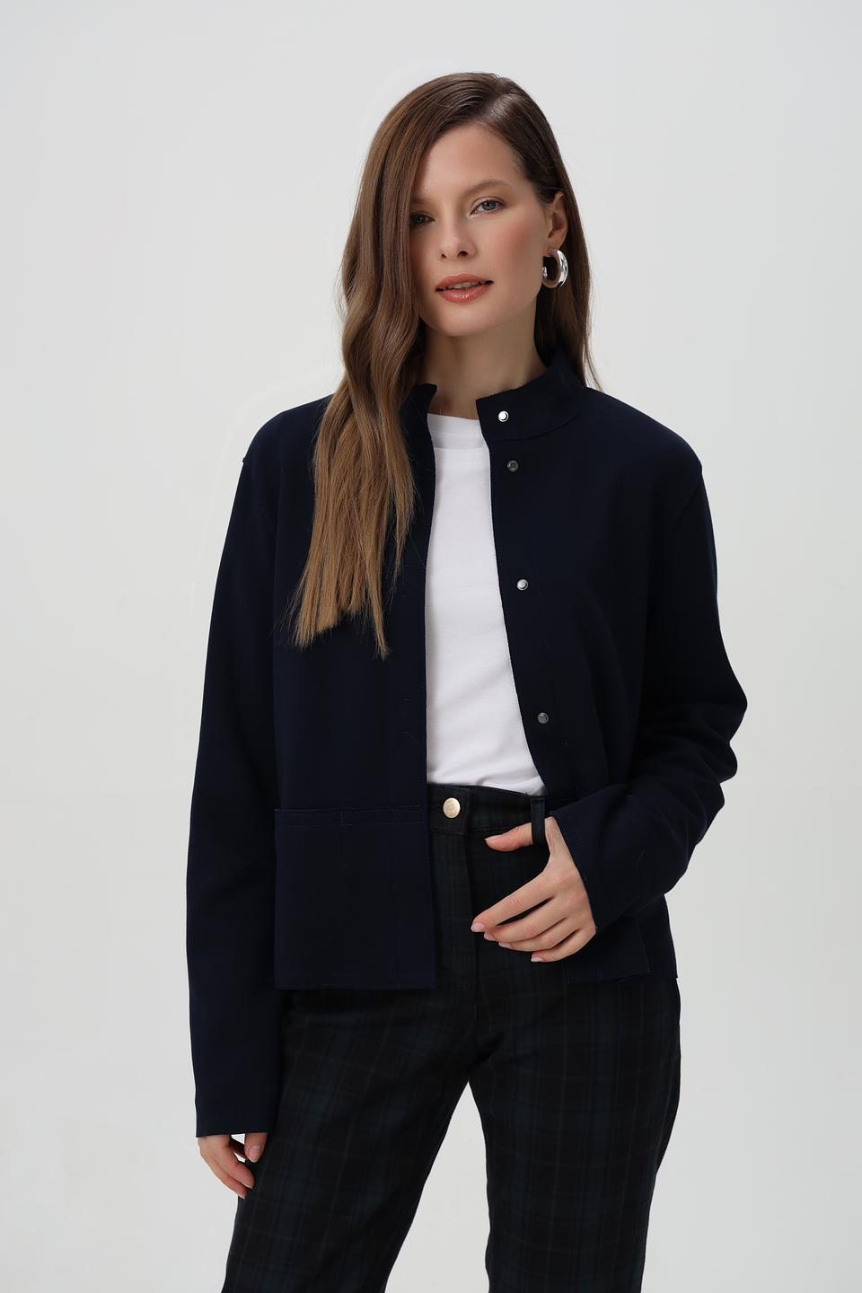 Жакет Bianca приталенный темно-синий