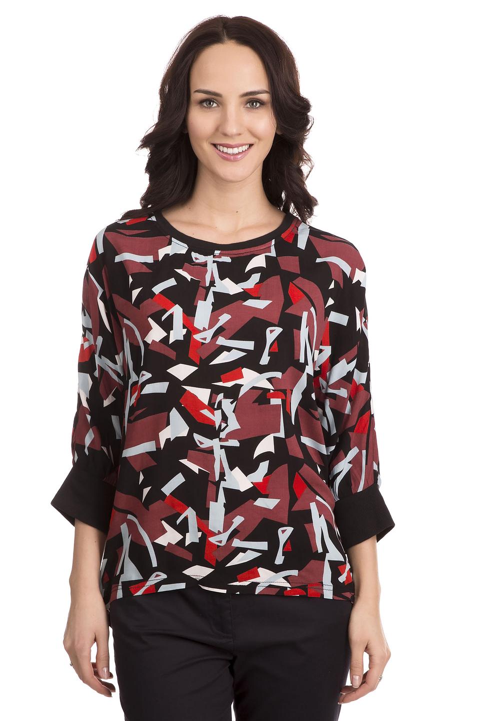 Блуза s.Oliver DENIM с абстрактным принтом