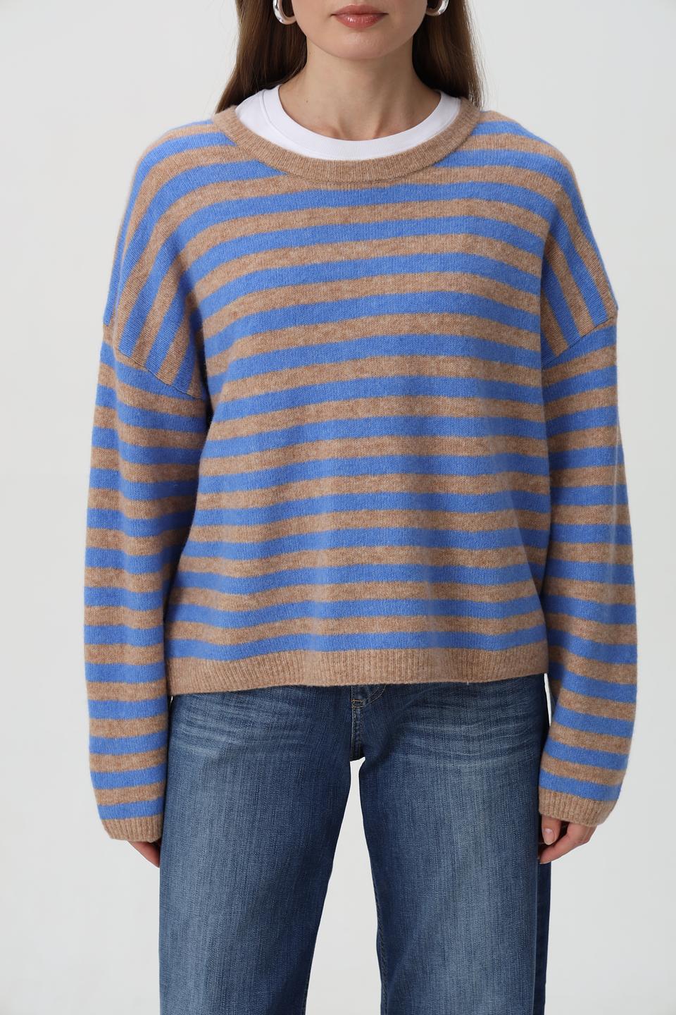 Пуловер Oui в полоску
