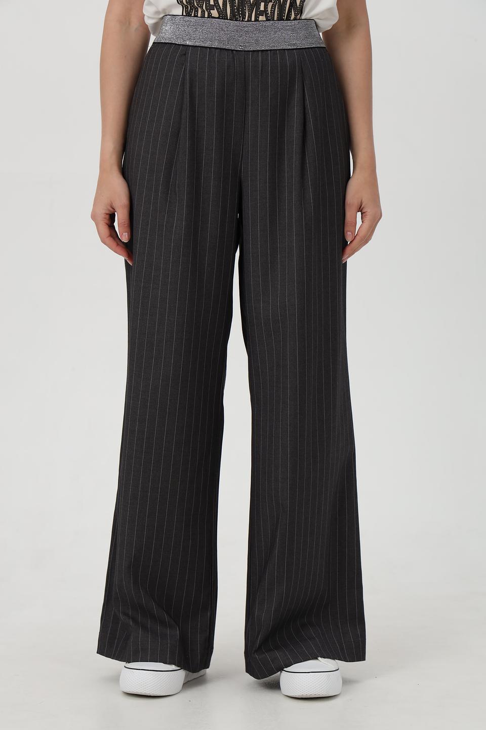 Брюки клеш Lecomte в полоску