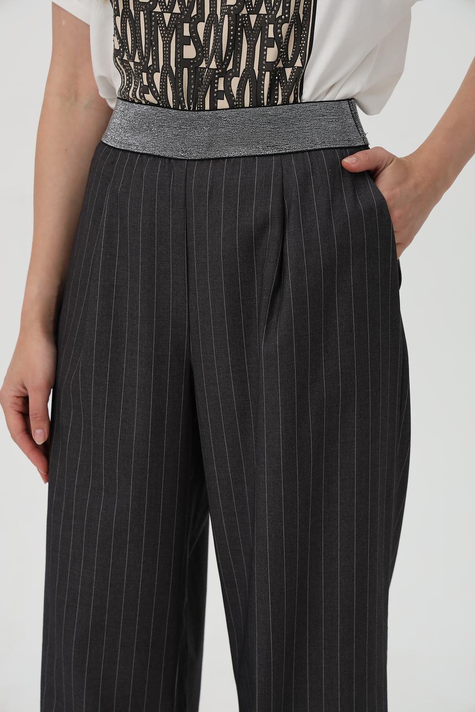 Брюки клеш Lecomte в полоску