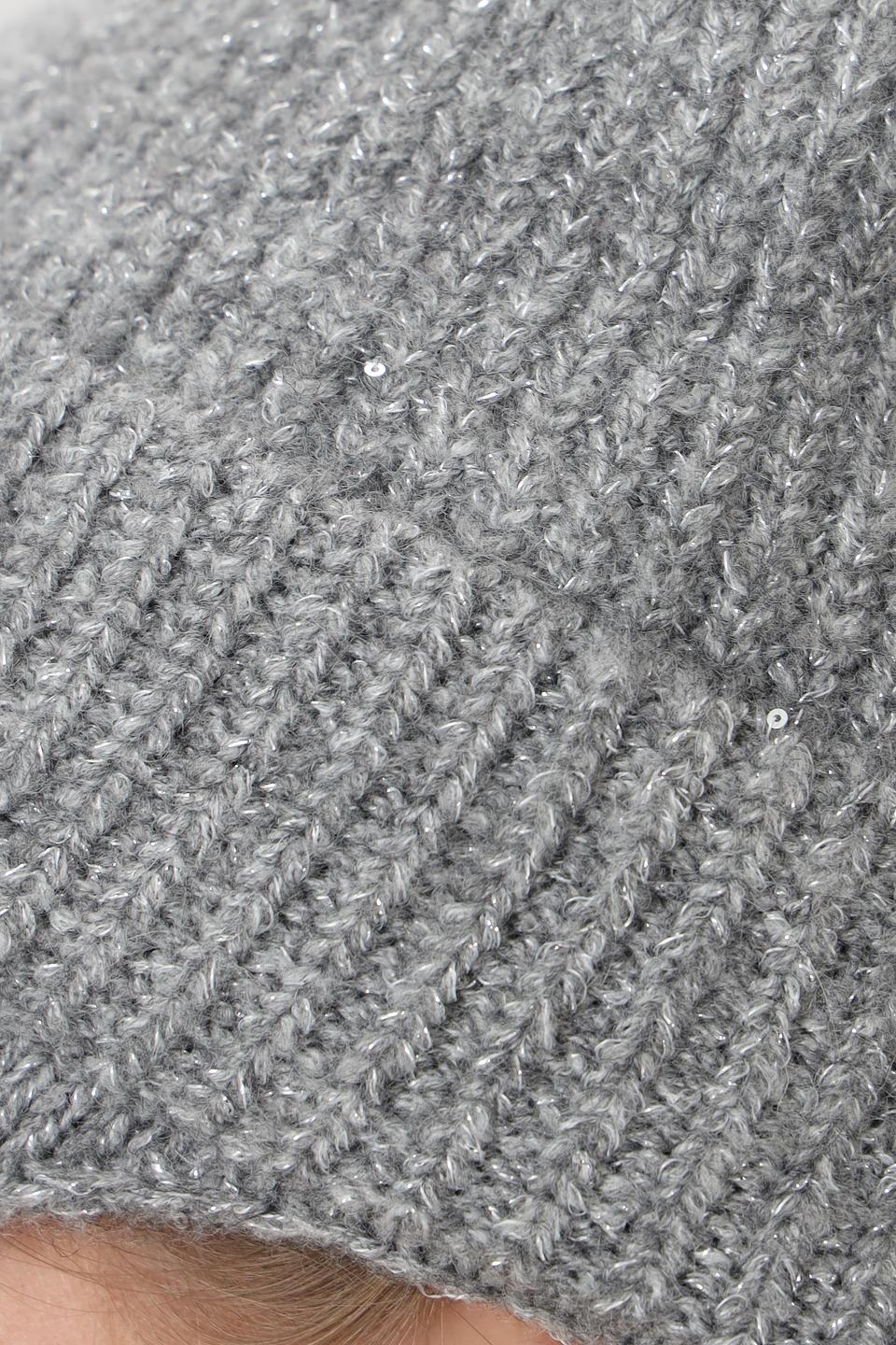 Шапка Loevenich с козырьком серая