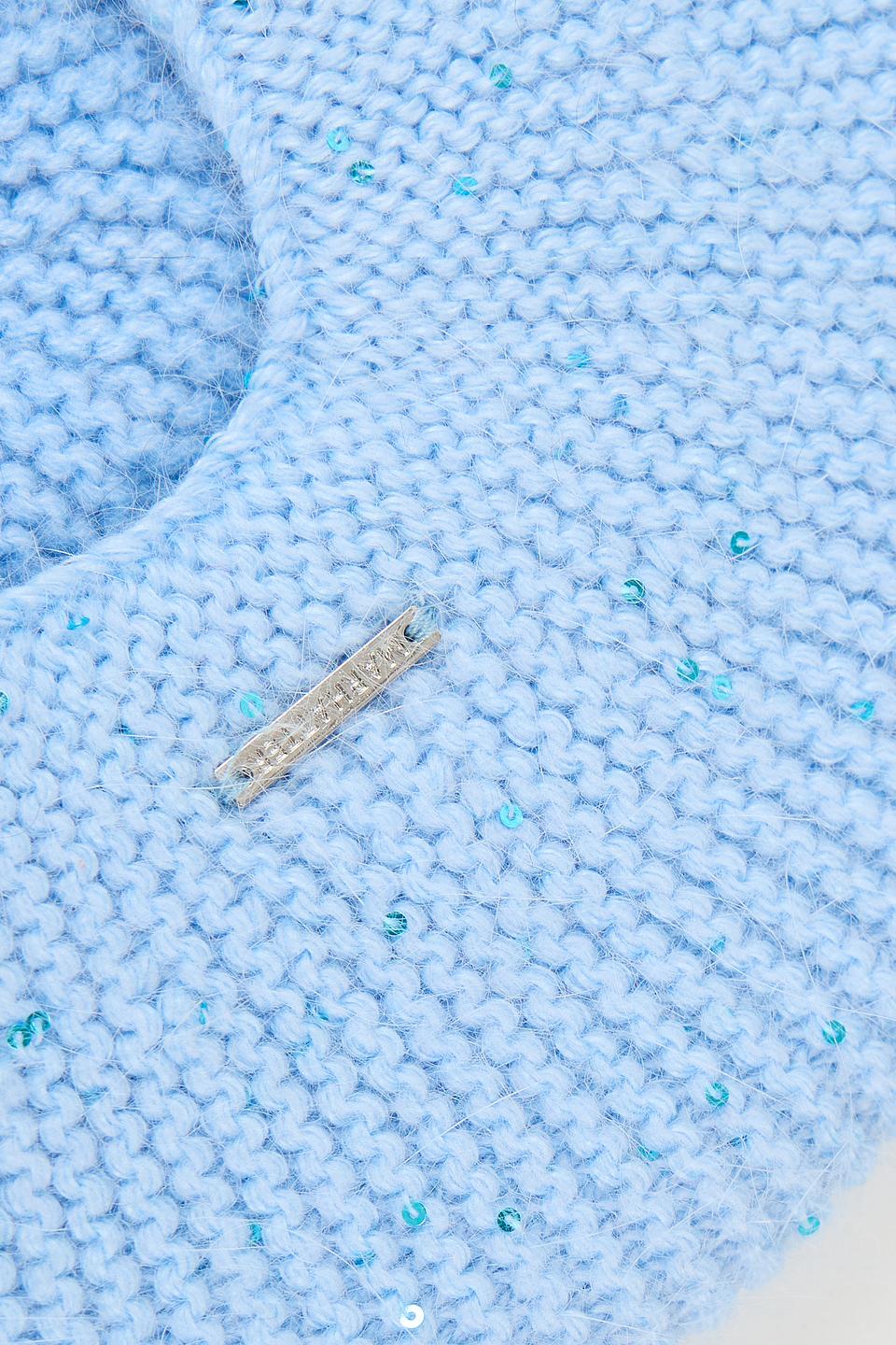 Берет Marhatter с пайетками голубой