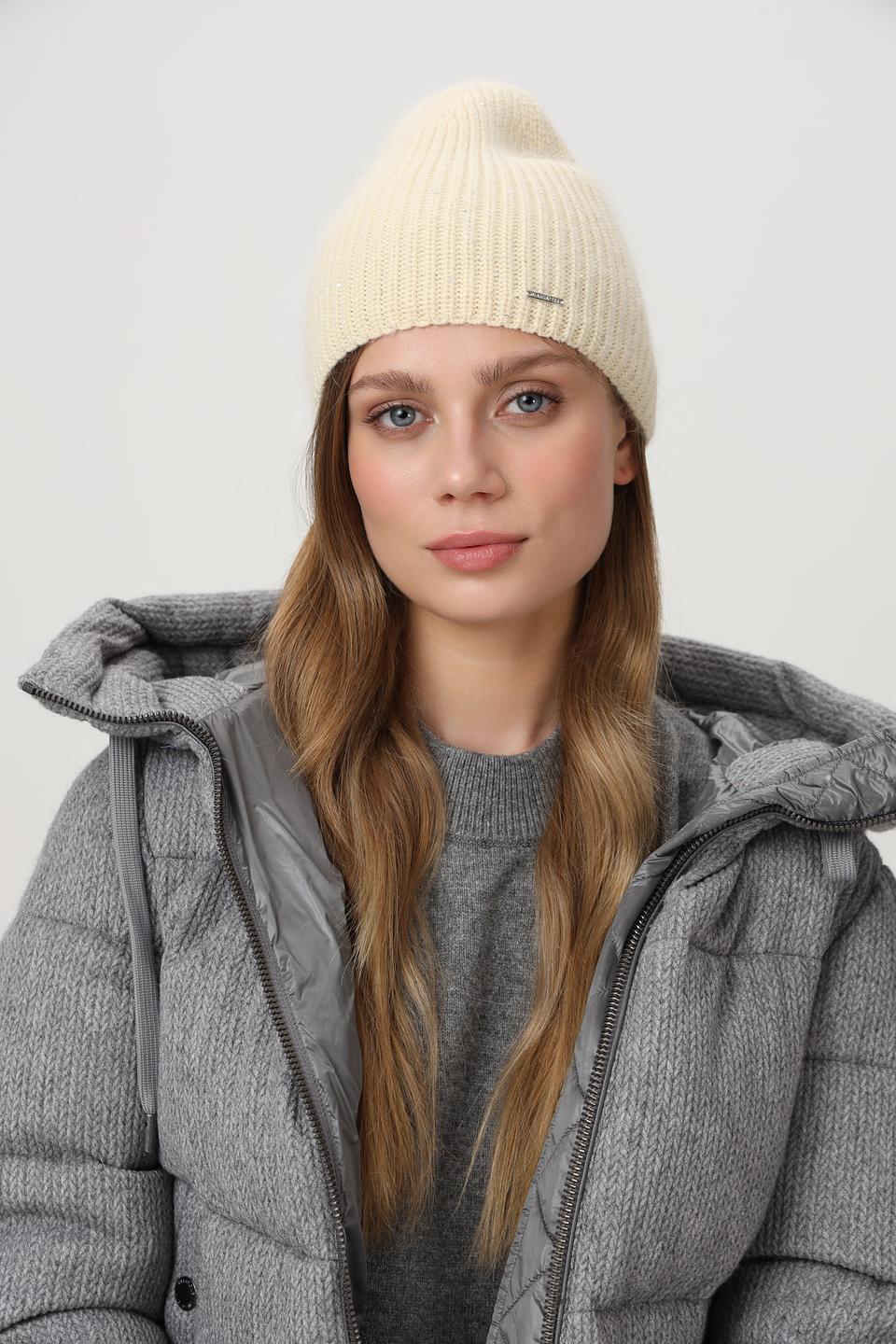 Шапка Marhatter вязаная молочная
