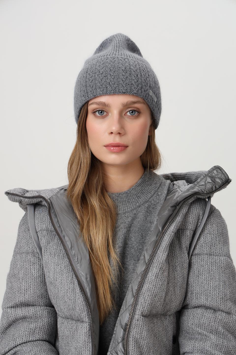 Шапка Marhatter вязаная серая