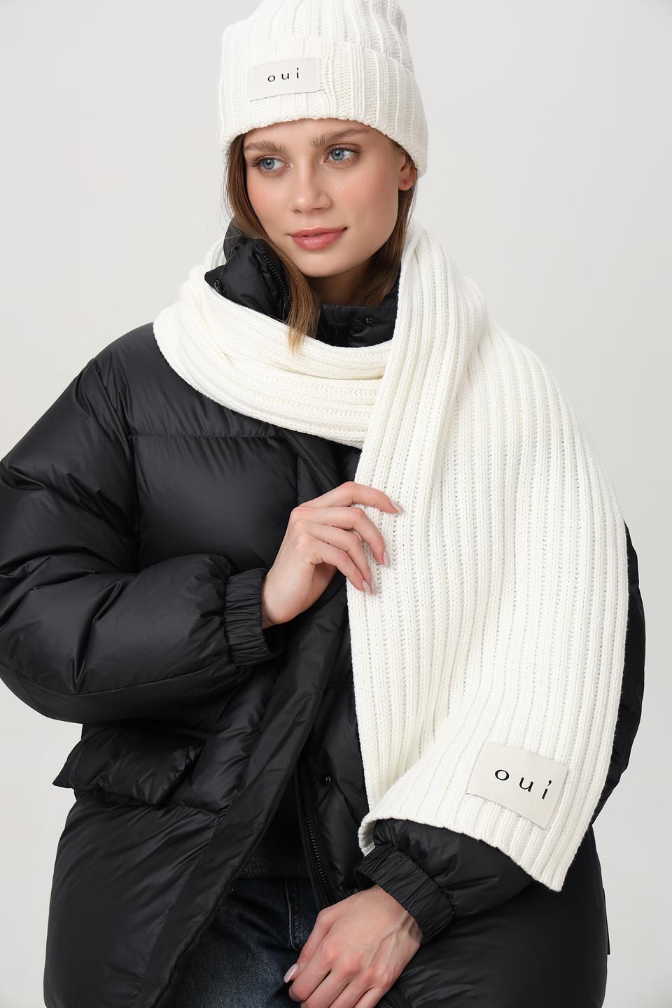 Шарф Oui молочный