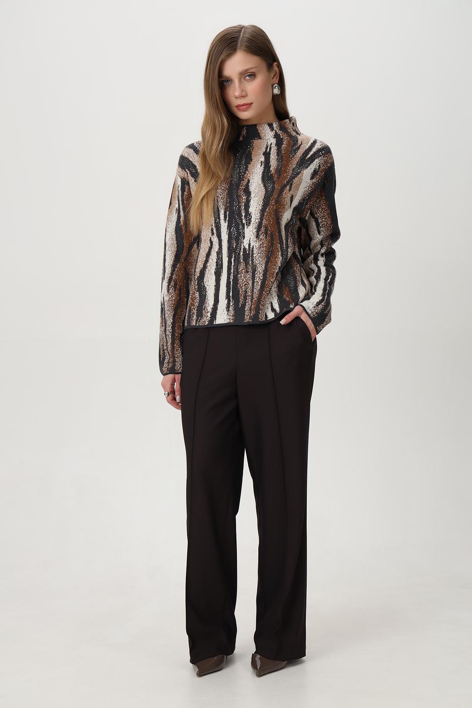 Брюки Oui клёш черные