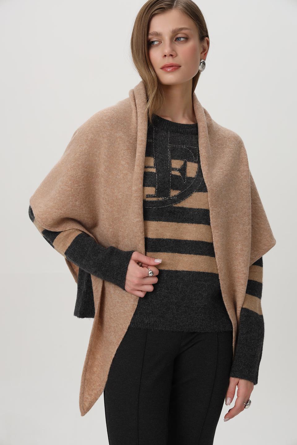 Платок Oui бежевый с завязками