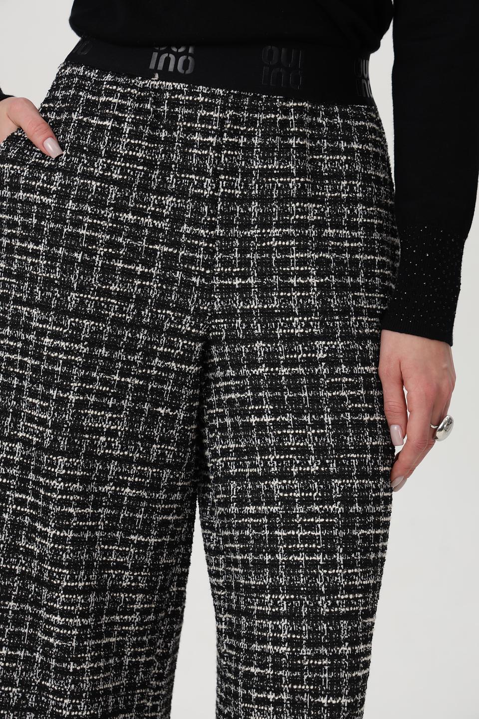 Брюки Oui клетчатые широкие