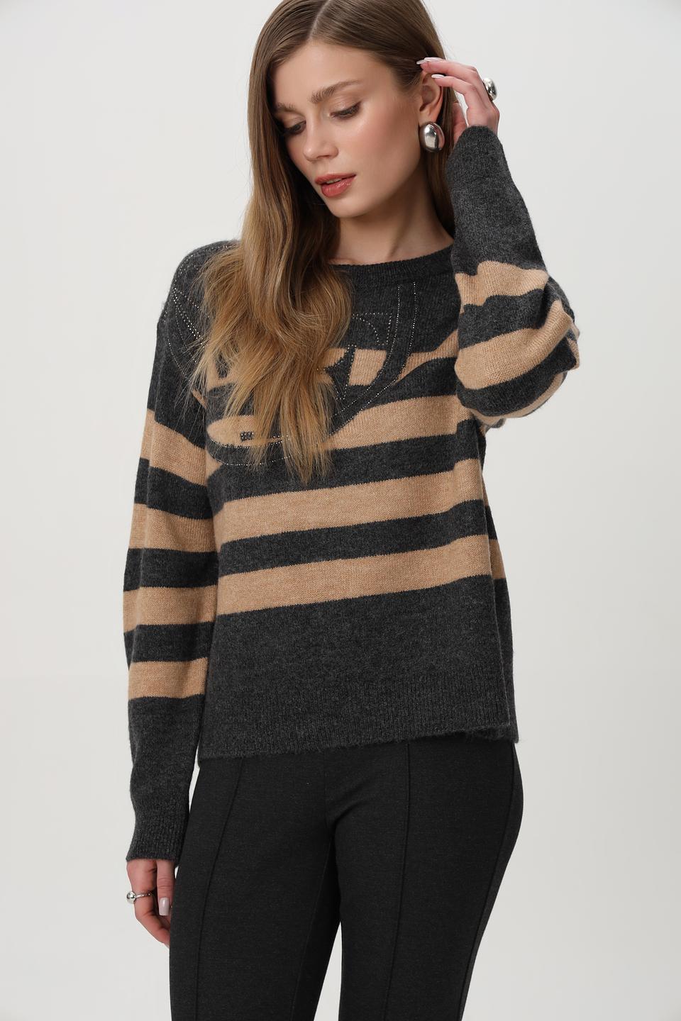 Пуловер Monari в полоску с логотипом