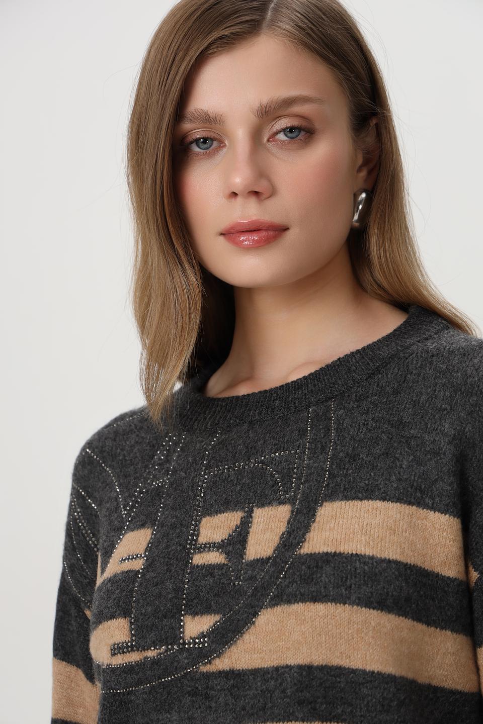 Пуловер Monari в полоску с логотипом