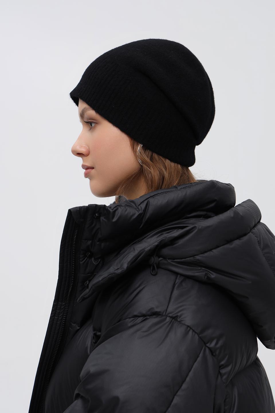 Шапка Seeberger шерстяная черная