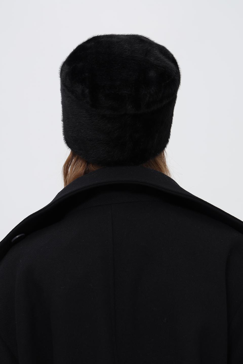 Шапка Seeberger чёрная мех