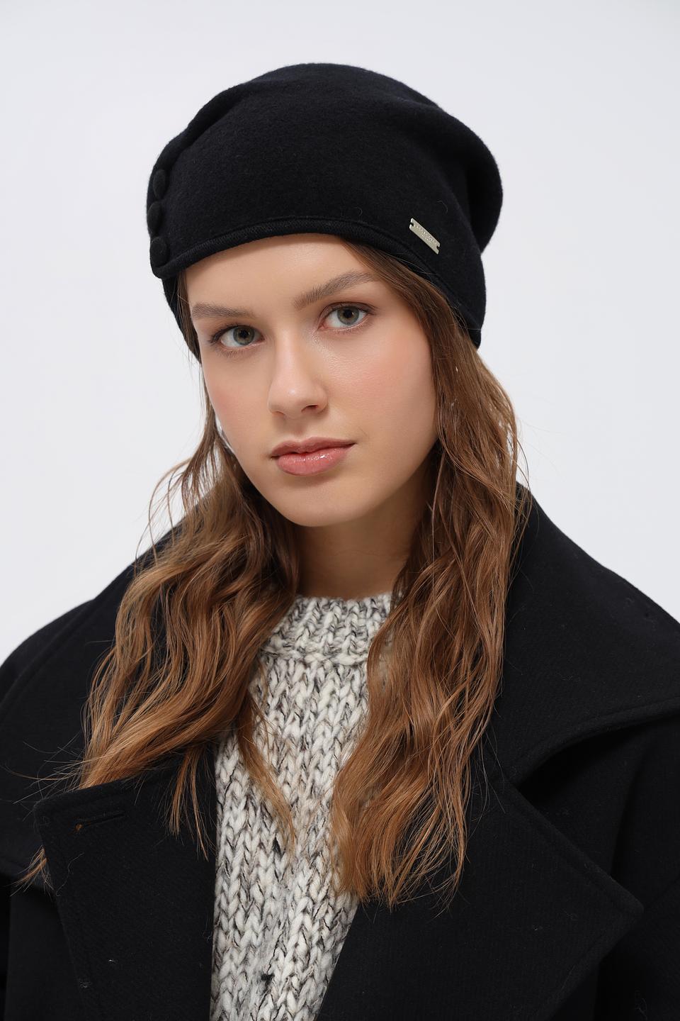 Берет Seeberger чёрный с декором