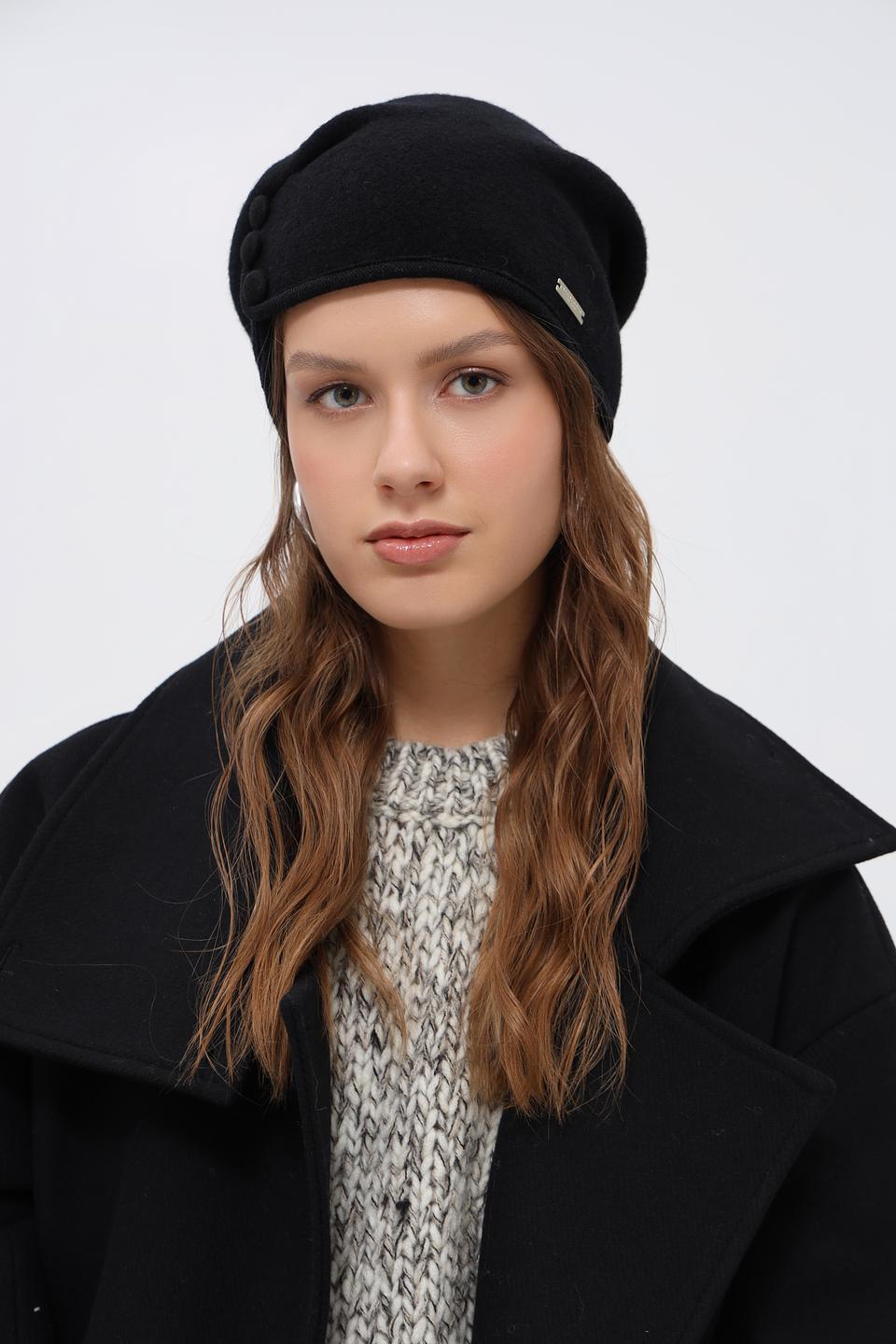 Берет Seeberger чёрный с декором