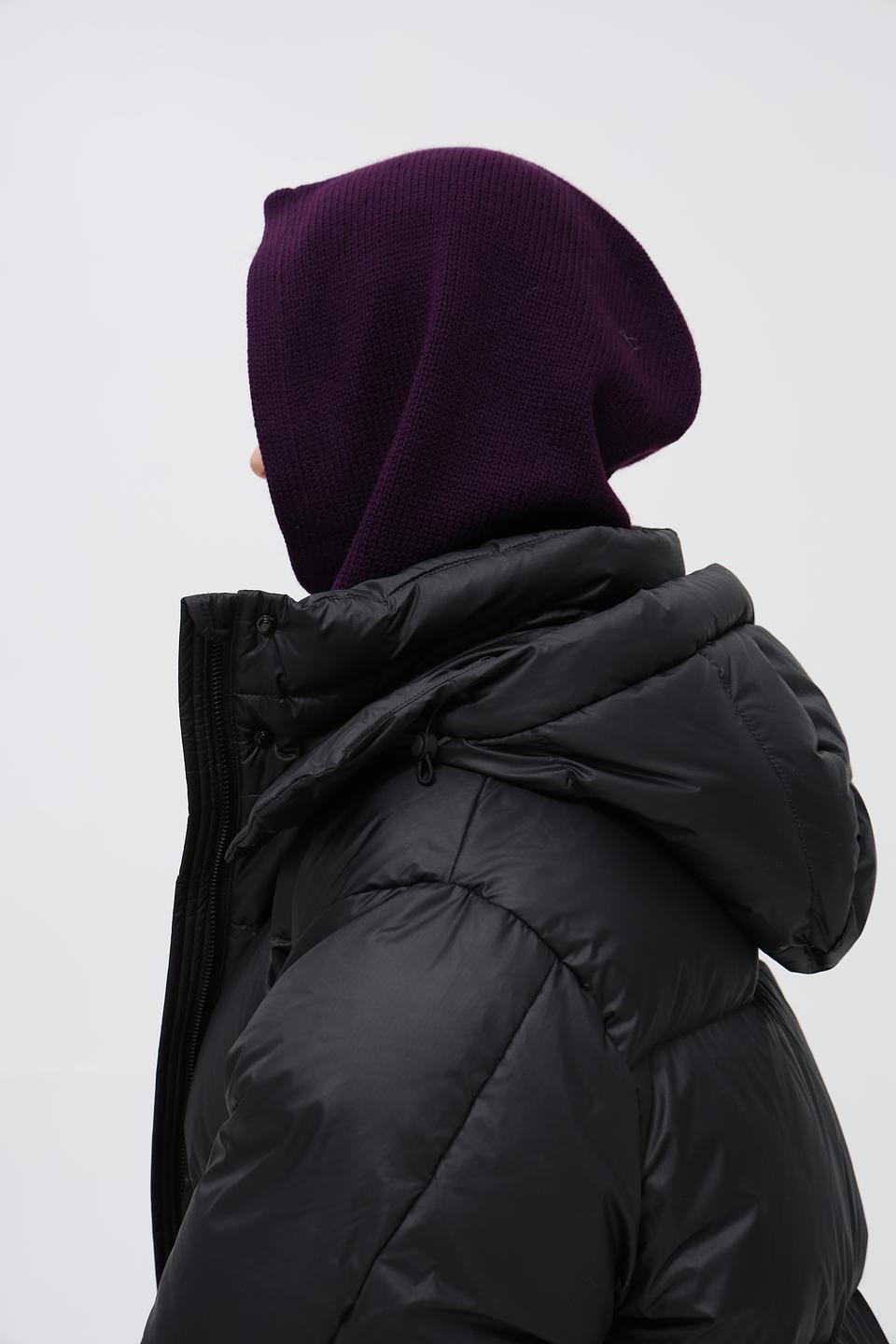 Шапка Adel вязаная сиреневая