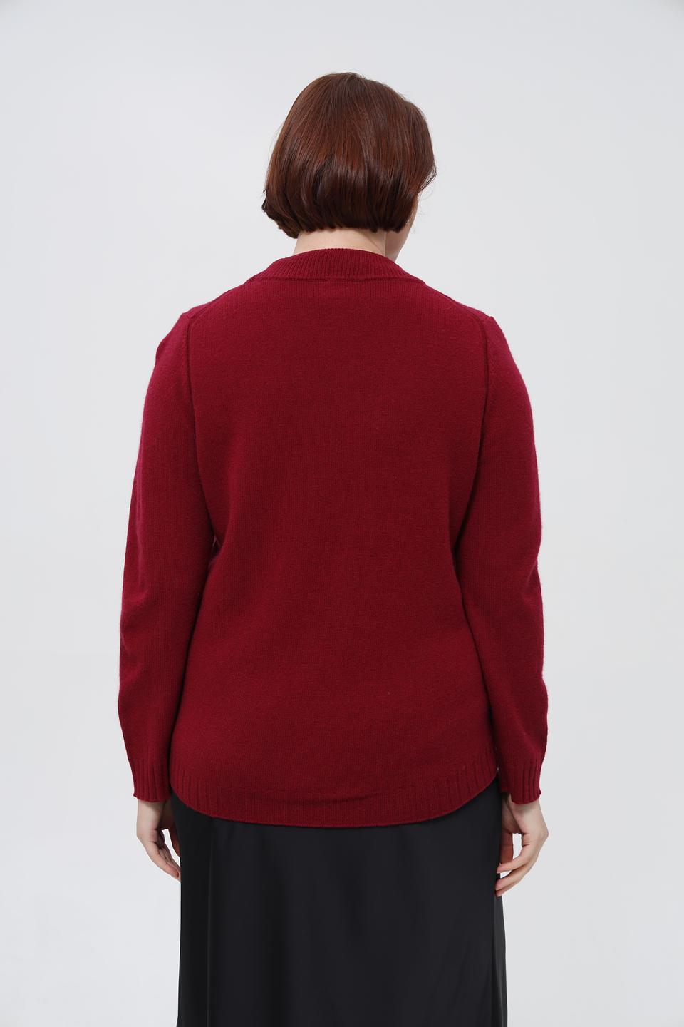 Пуловер Rabe collection бордовый