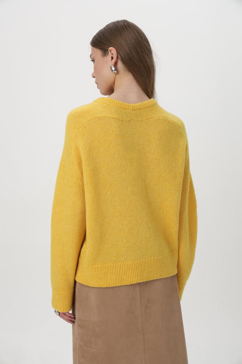 Пуловер Monari шерстяной горчичный