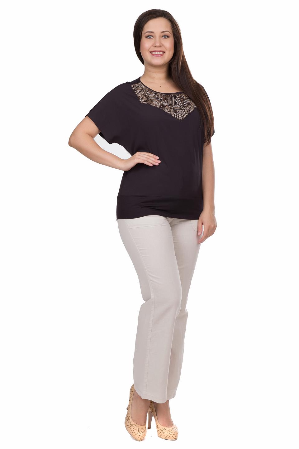 Блуза Gelco с вышивкой чёрная