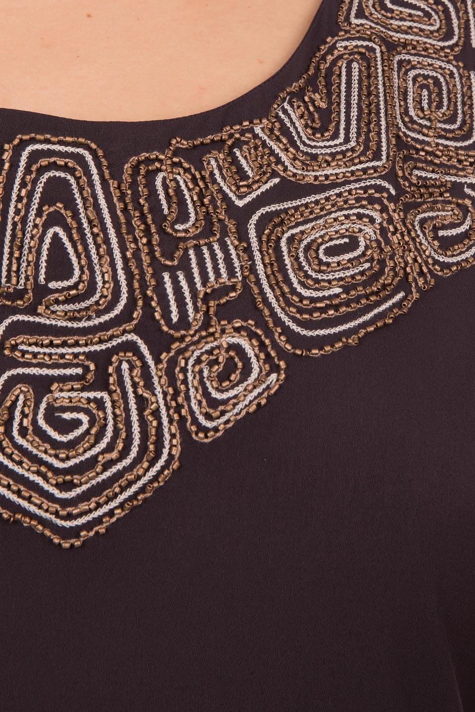 Блуза Gelco с вышивкой чёрная