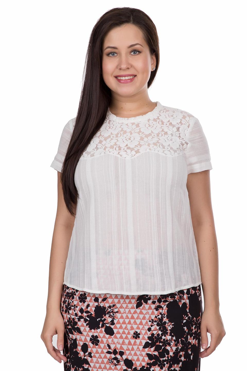 Блуза Set с кружевом молочный