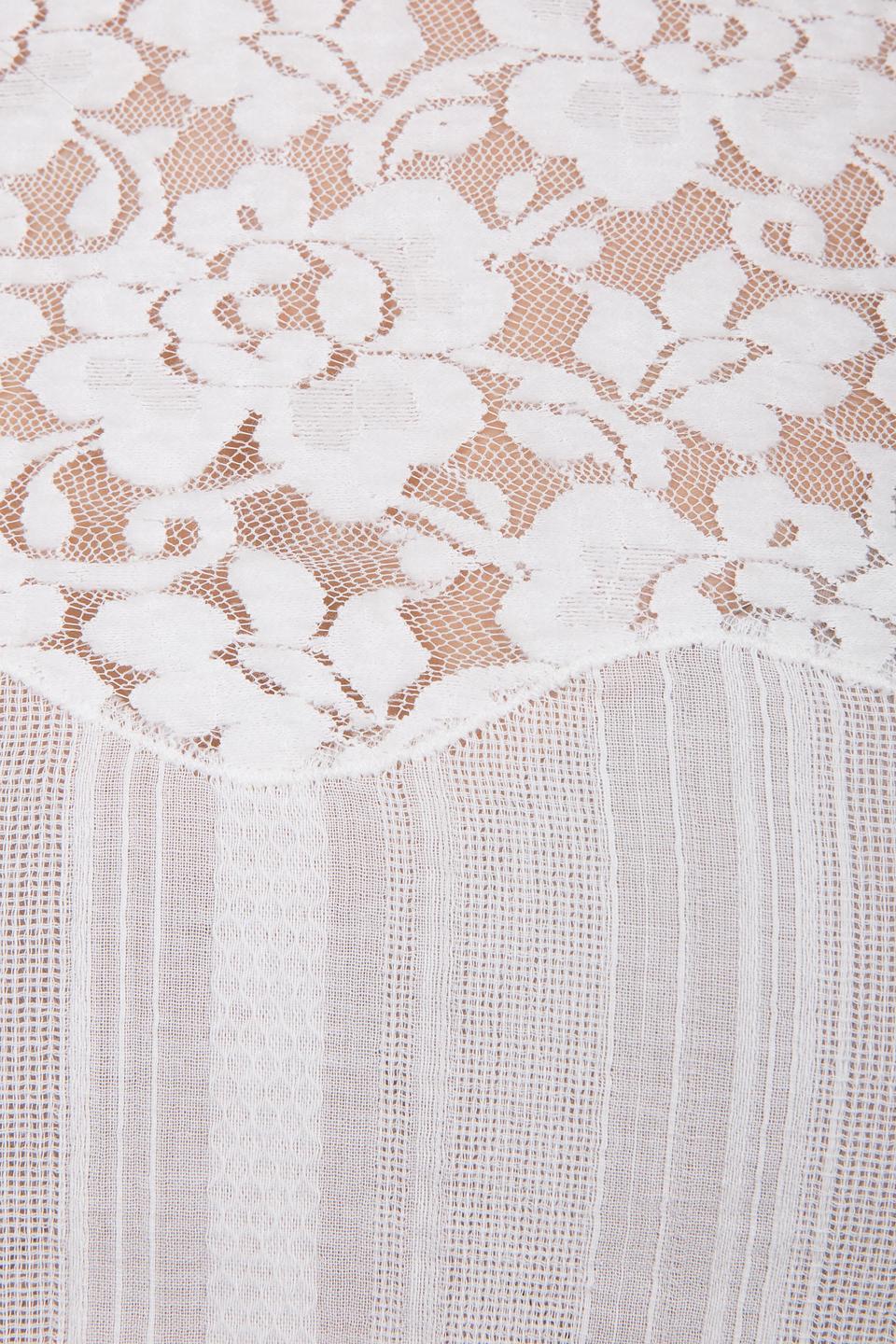 Блуза Set с кружевом молочный