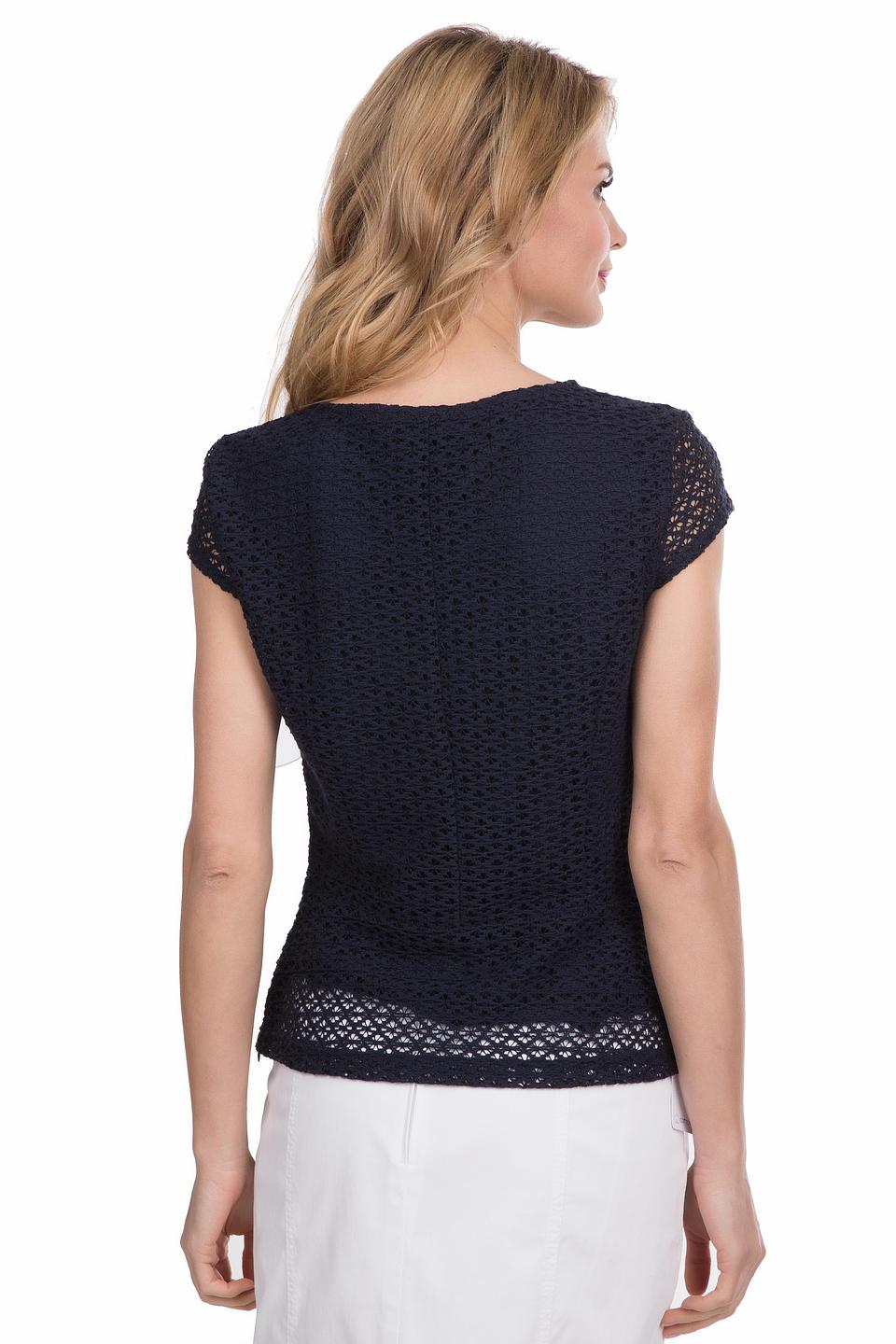 Блуза Betty Barclay кружево тёмно-синяя
