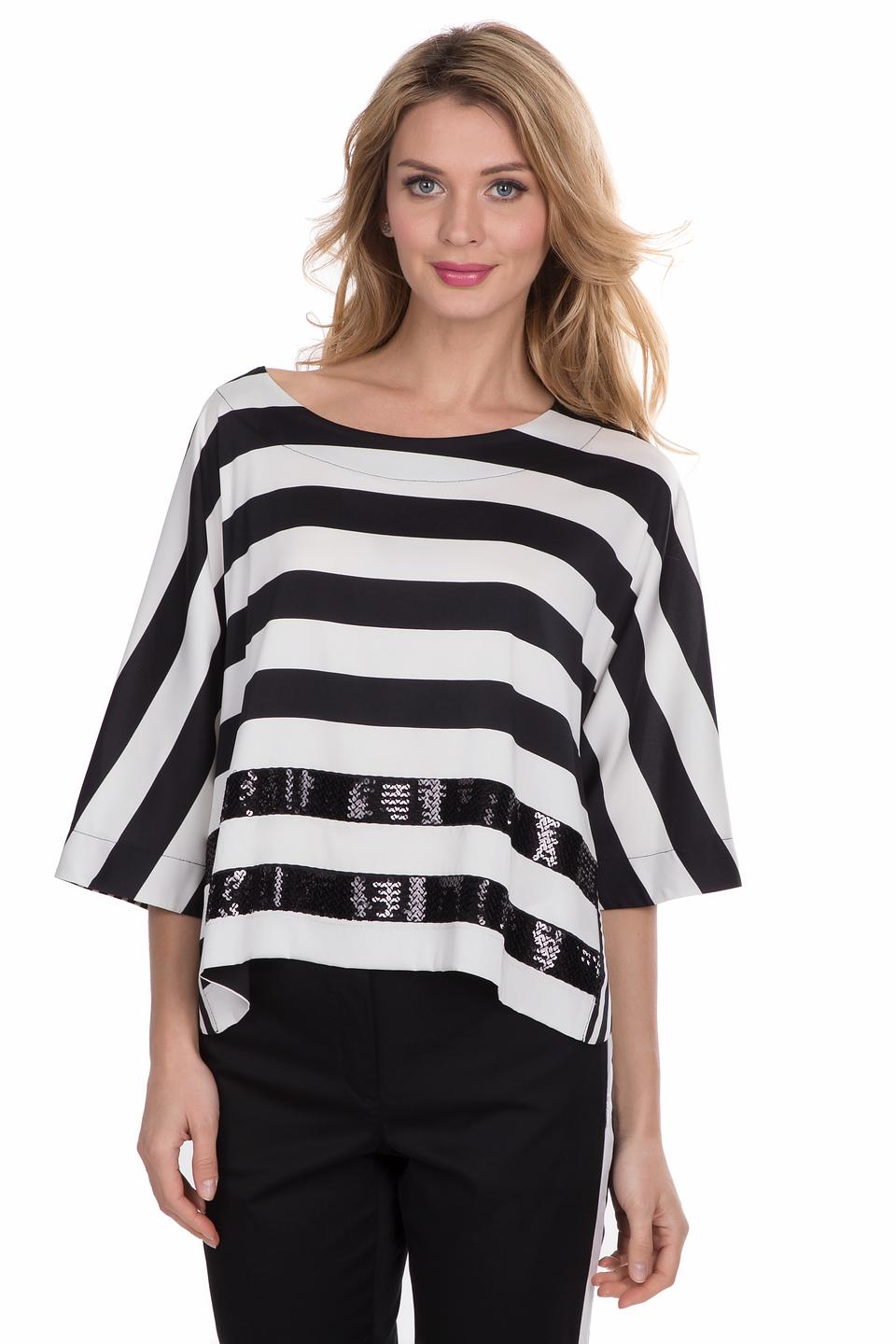 Блуза Sai-Ku в полоску с пайетками